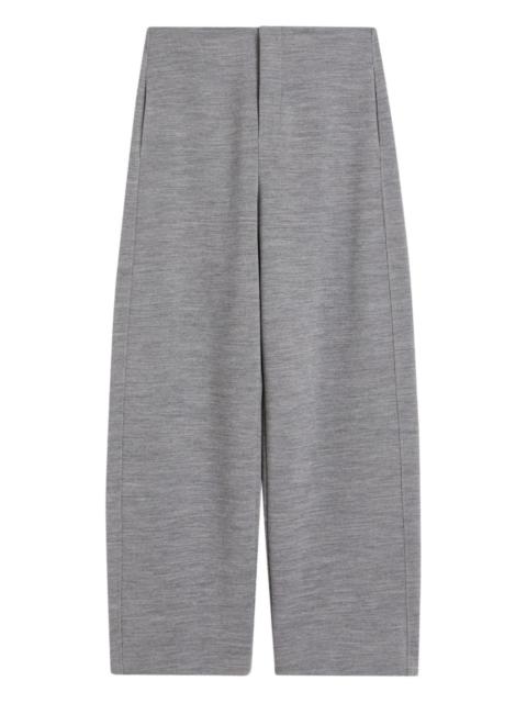 stitch-detail side-pocket cropped trousers