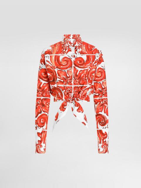 Dolce & Gabbana Majolica-print poplin shirt