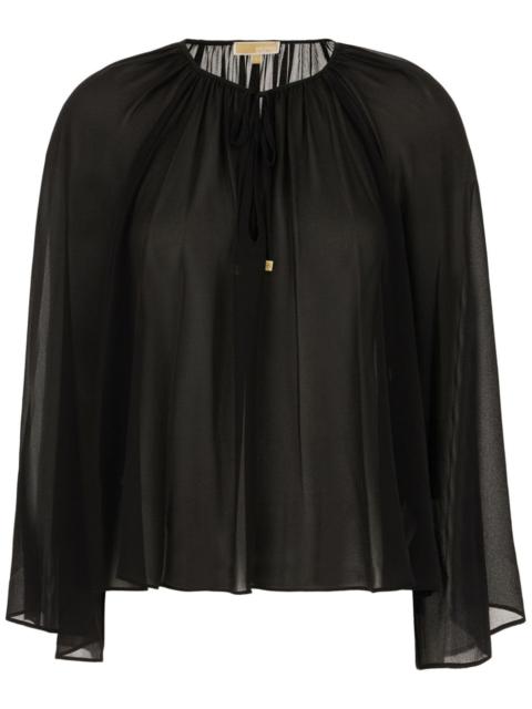 MICHAEL KORS georgette V-neck blouse