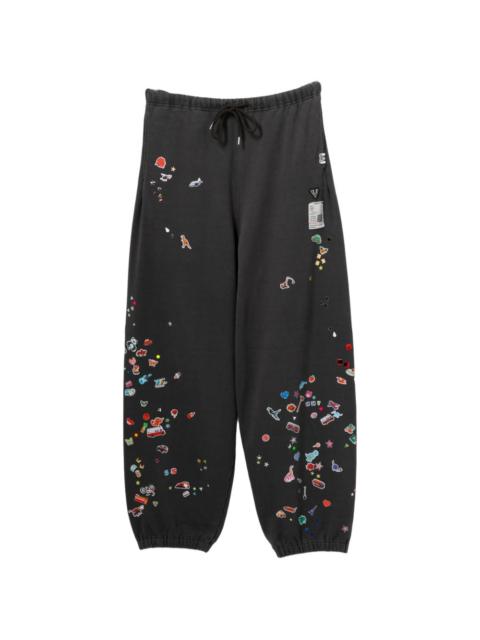 Maison MIHARAYASUHIRO graphic drawstring trousers