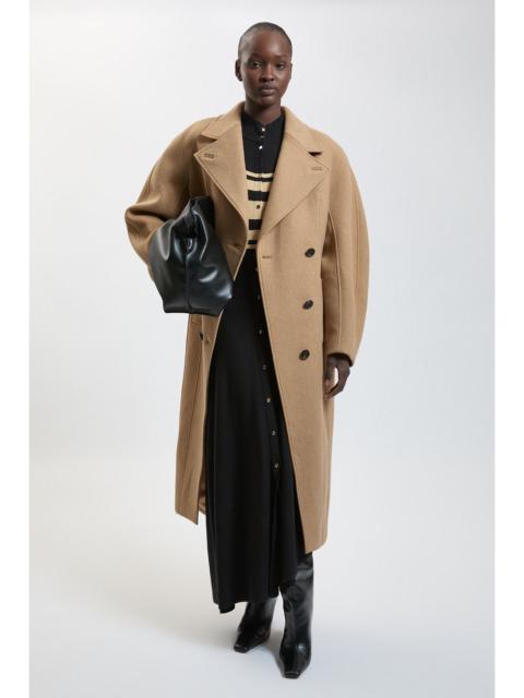 KAREN MILLEN Wool Rounded Sleeve Tailored Midi Coat