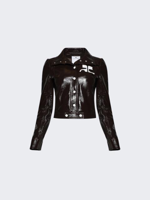 courrèges Reedition Vinyl Jacket Chocolate