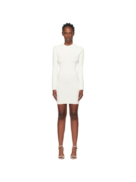 Balmain Off-White Monogram Minidress