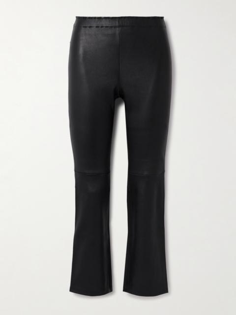 STOULS Jp Twenty Cropped Leather Flared Leggings