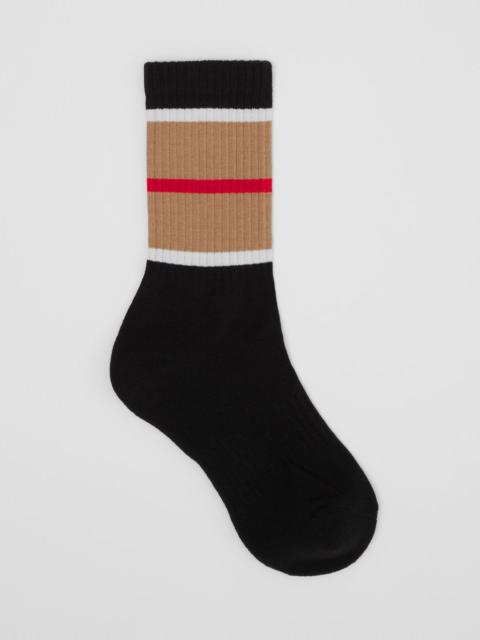 Burberry Stripe Detail Stretch Cotton Blend Socks