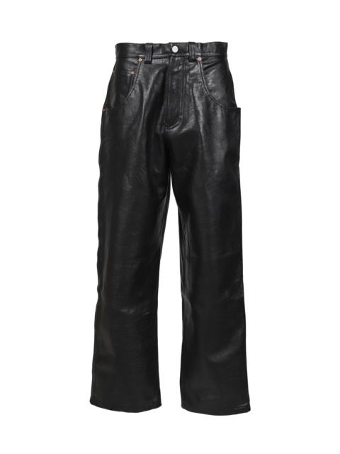 VETEMENTS LEATHER HIP-HOP PANTS / BLK