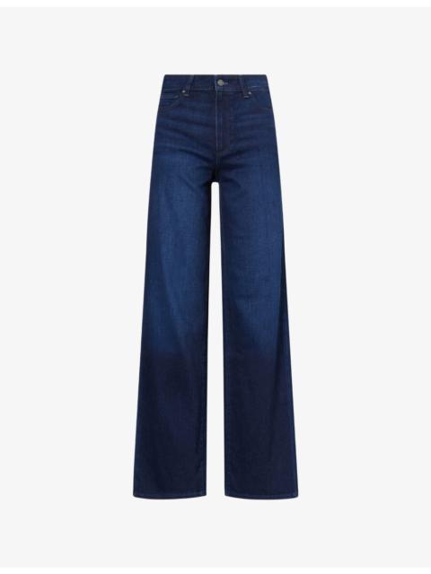 PAIGE "Anessa 33"" Wide-Leg Stretch-Denim Jeans"