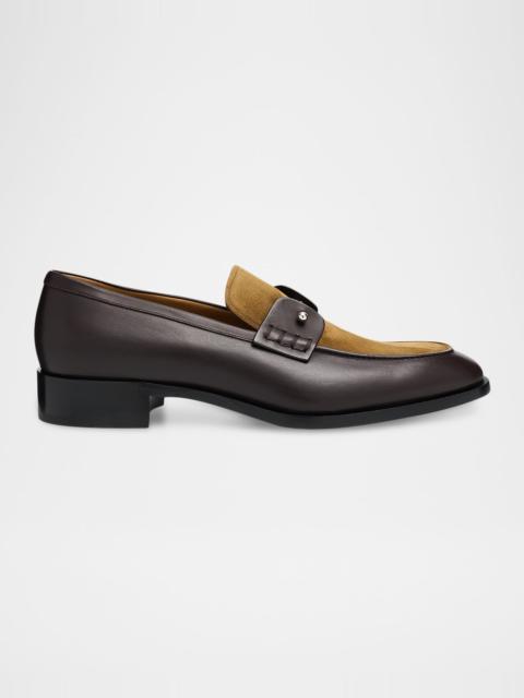 Christian Louboutin Men's Chambelimoc Leather & Suede Loafers