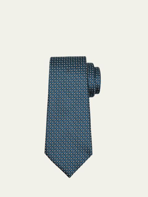 ZEGNA Men's Micro-Jacquard Silk Tie