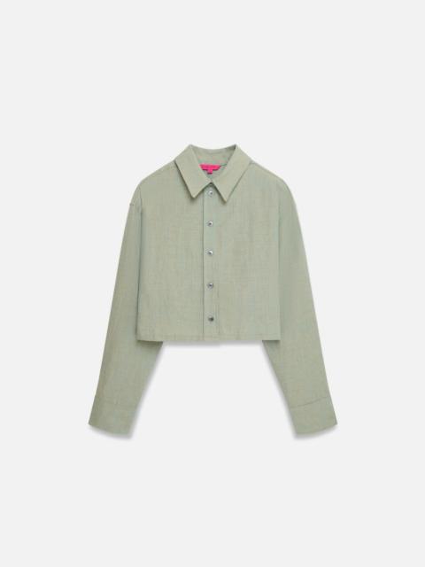 The Elder Statesman SHELL CHAMBRAY CROP SHIRT