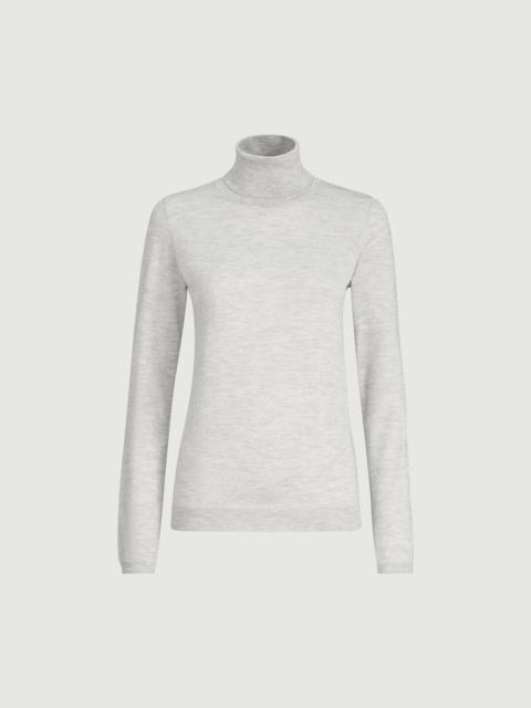 Brunello Cucinelli 스파클링 캐시미어와 실크 경량 터틀넥 스웨터