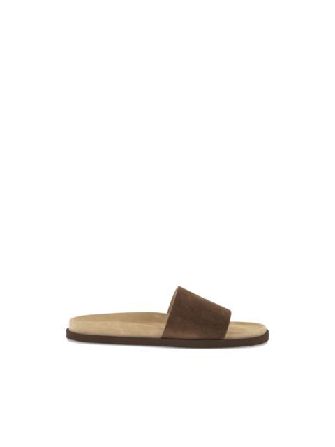 Brunello Cucinelli suede-strap flat sandals