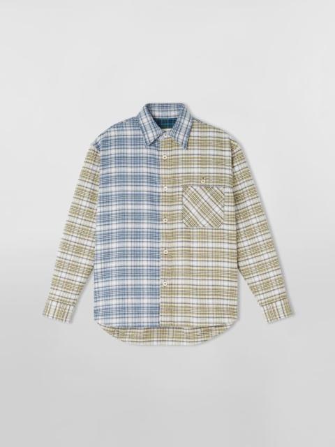 Marni FLANNEL SHIRT WITH COLOUR BLOCK CHECK PATTERN