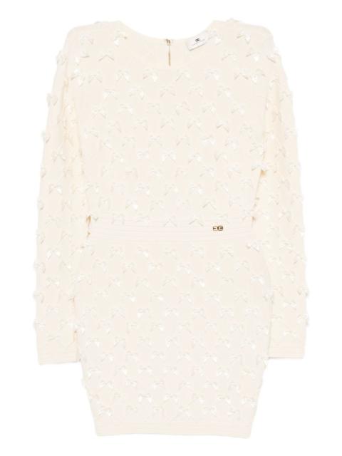 ELISABETTA FRANCHI embroidered-bows dress