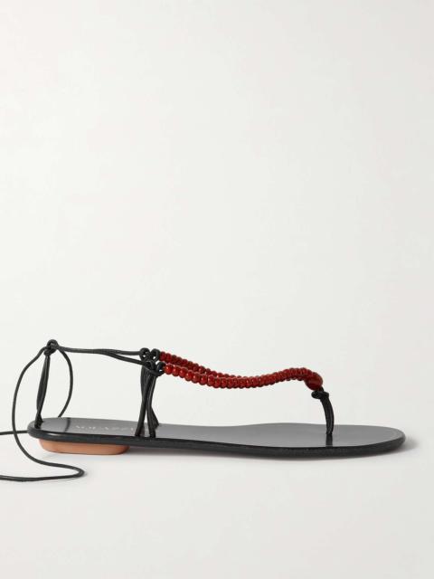 AQUAZZURA Amalfi embellished leather sandals