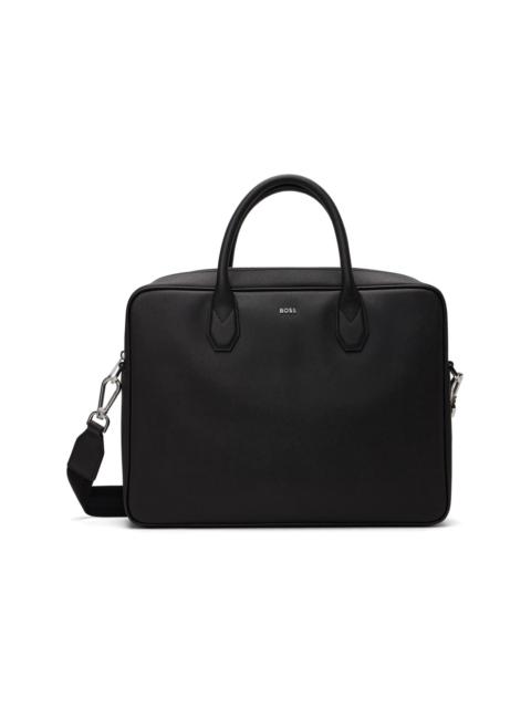 BOSS Black Logo Lettering Grained Briefcase