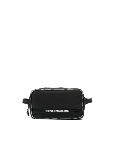 VERSACE JEANS COUTURE embossed-logo zipped toiletry bag
