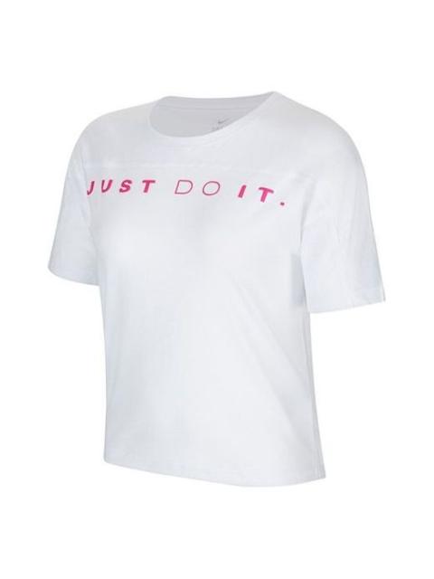 Nike (WMNS) 나이키 밀러 인쇄 둥근 목 백색 CT6971-100