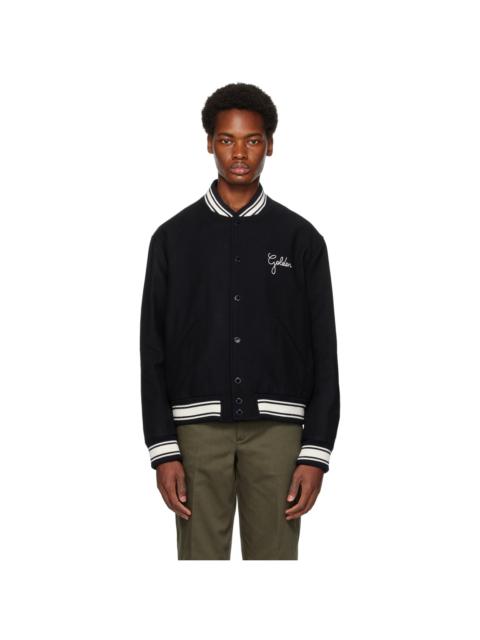 Golden Goose Navy Press-Stud Bomber Jacket