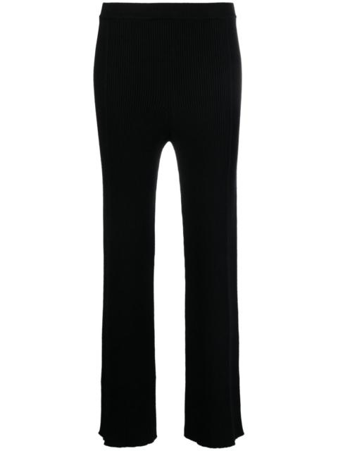 AERON straight-leg rib-knit trousers