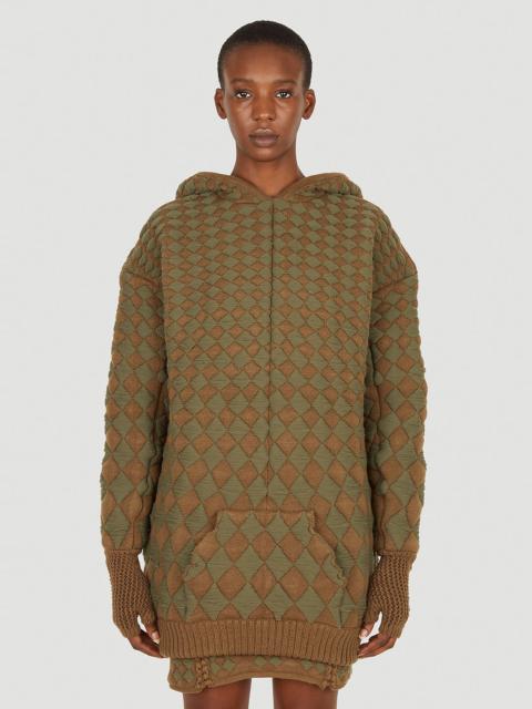 ISA BOULDER Illusion Quilted Hooded Sweatshirt