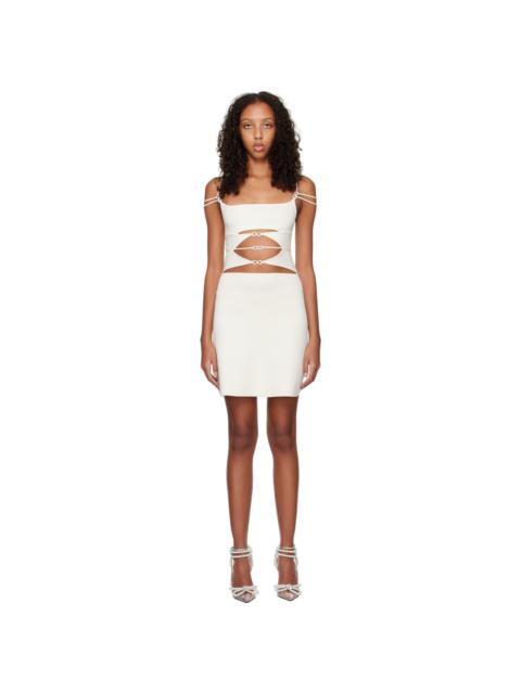 MACH & MACH Off-White Matilde Minidress