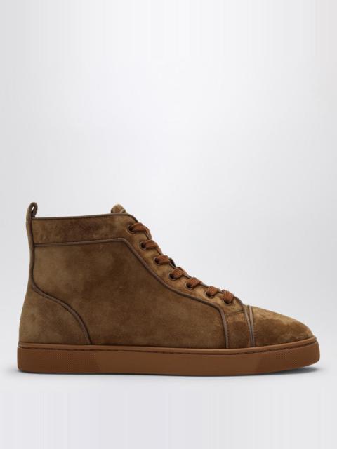 Christian Louboutin BROWN SUEDE LOUIS HIGH-TOP SNEAKERS