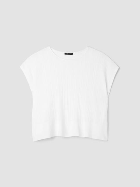 EILEEN FISHER Organic Linen Cotton Crew Neck Top
