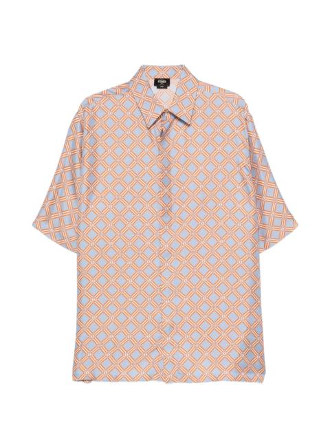 FENDI Fendi Geometric-print Short-sleeve Shirt