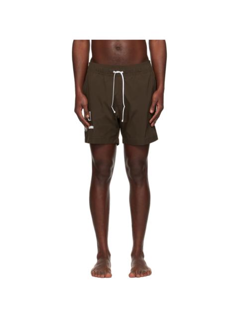AMIRI Brown M.A. Bar Swim Shorts