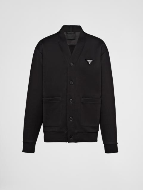 Prada Oversized garment-dyed cotton sweatshirt | REVERSIBLE