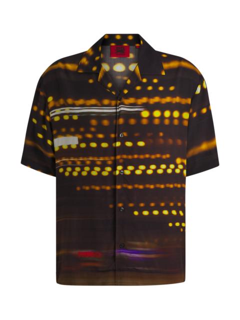 HUGO HUGO X RB OVERSIZE-FIT SHIRT WITH RACING PRINT