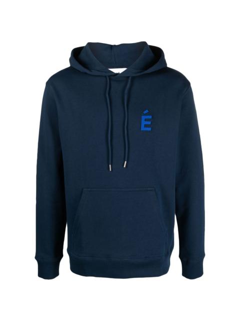 Étude logo-patch organic cotton hoodie