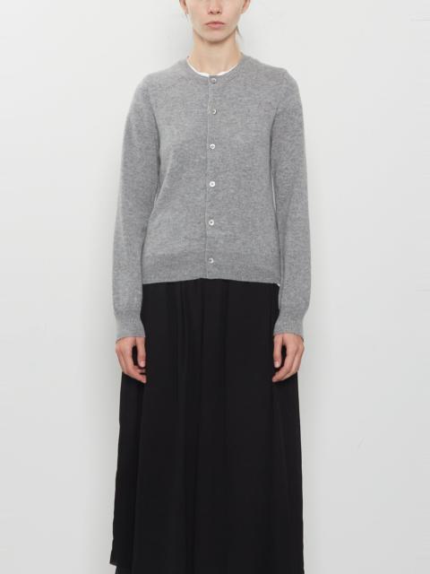 Comme des Garçons Comme des Garçons 12 Gauge Cashmere Jersey Cardigan — Grey