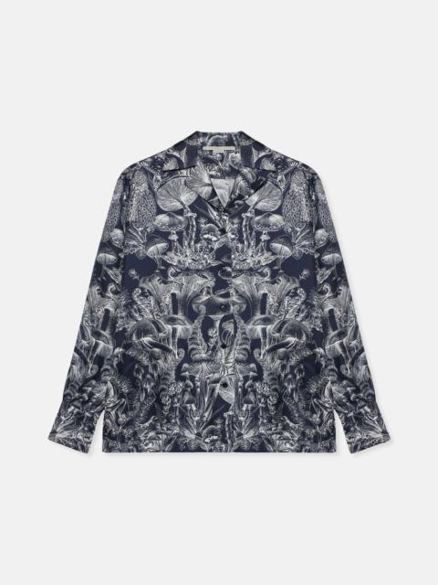 Stella McCartney Fungi Forest Print Silk Pyjama Shirt