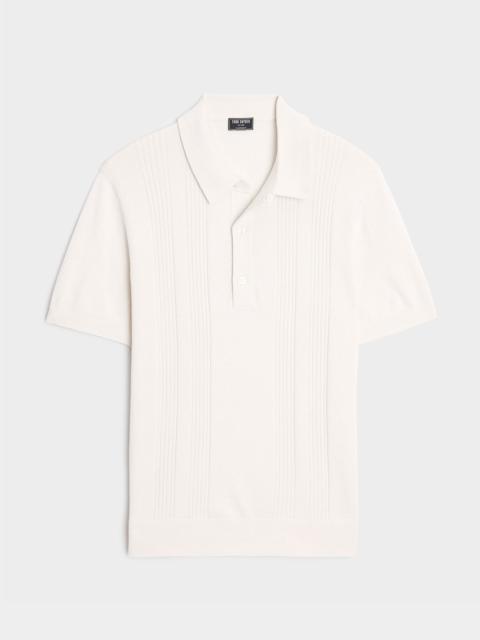TODD SNYDER Silk-Cotton Ribbed Sweater Polo
