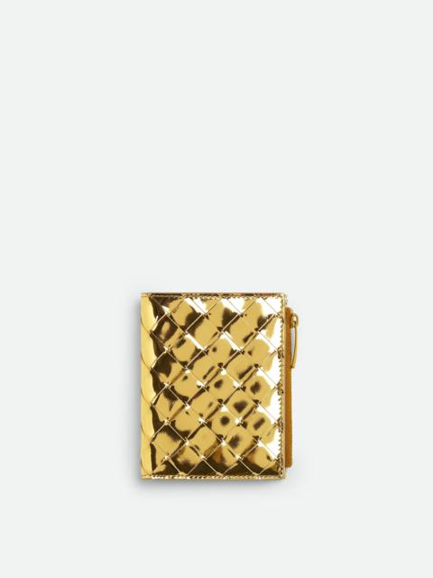 Bottega Veneta Small Intrecciato Bi-Fold Zip Wallet