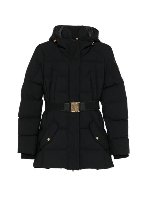 MOOSE KNUCKLES belted hooded jacket