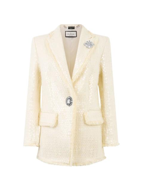 PHILIPP PLEIN paillettes tweed blazer