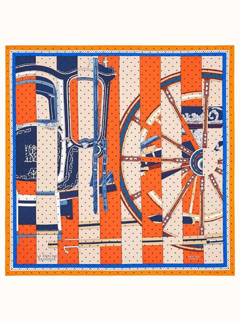 Hermès La Berline Bayadere scarf 90