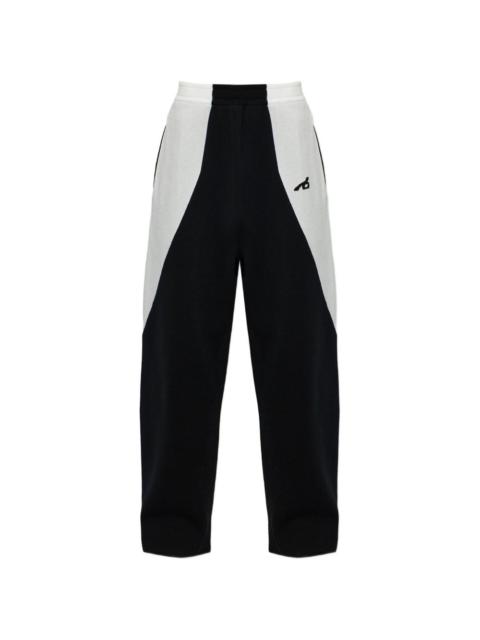 BALENCIAGA colour-block logo-embroidered track pants
