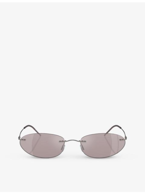 GIORGIO ARMANI AR1508M oval-frame metal sunglasses