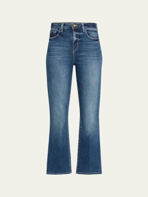 L'AGENCE Tati High-Rise Cropped Micro Bootcut Jeans