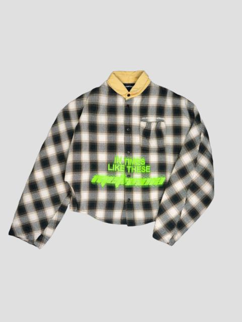 RRR123 IN TIMES LIKE THESE ABRAXAS BLACK PLAID SHIRTS