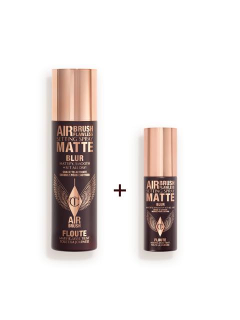 Charlotte Tilbury AIRBRUSH FLAWLESS SETTING SPRAY MATTE FULL-SIZE + TRAVEL-SIZE DUO 100ML + FREE 34ML