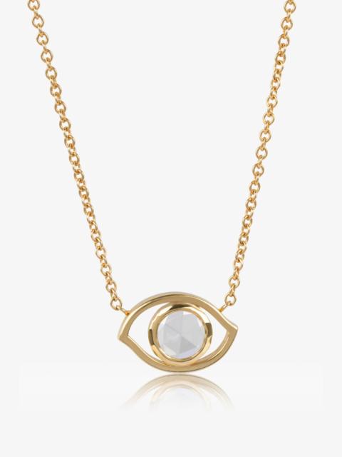 SPRWMN ROSE CUT DIAMOND EVIL EYE NECKLACE
