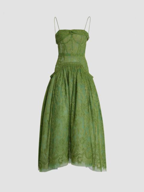 Erdem SLEEVELESS FULL SKIRT MIDI DRESS