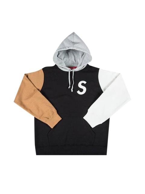 Supreme Supreme S Logo Colorblocked Hooded Sweatshirt 'Black