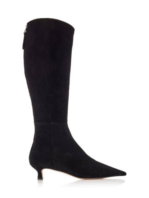 Aeyde Zazie Suede Knee Boots black