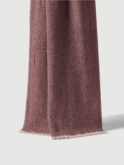 Brunello Cucinelli Cashmere chevron scarf